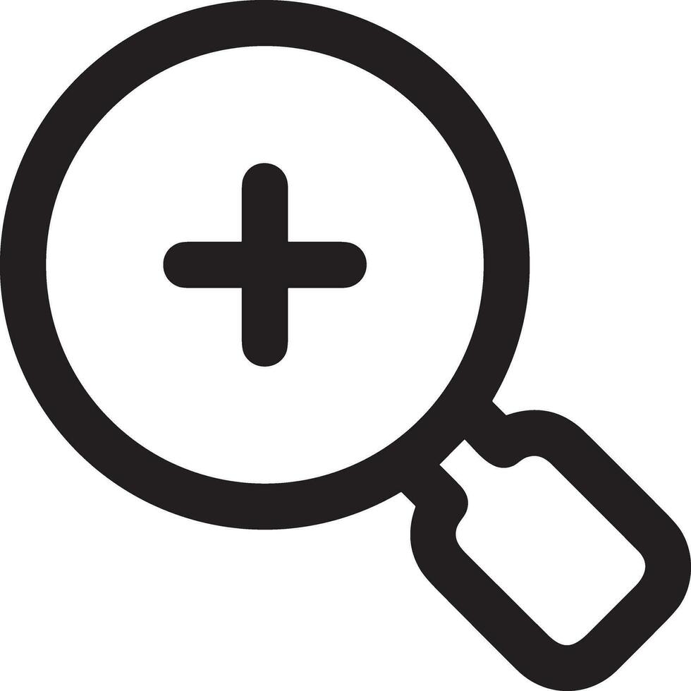 Zoom find icon symbol image vector. Illustration of the search lens design image vector