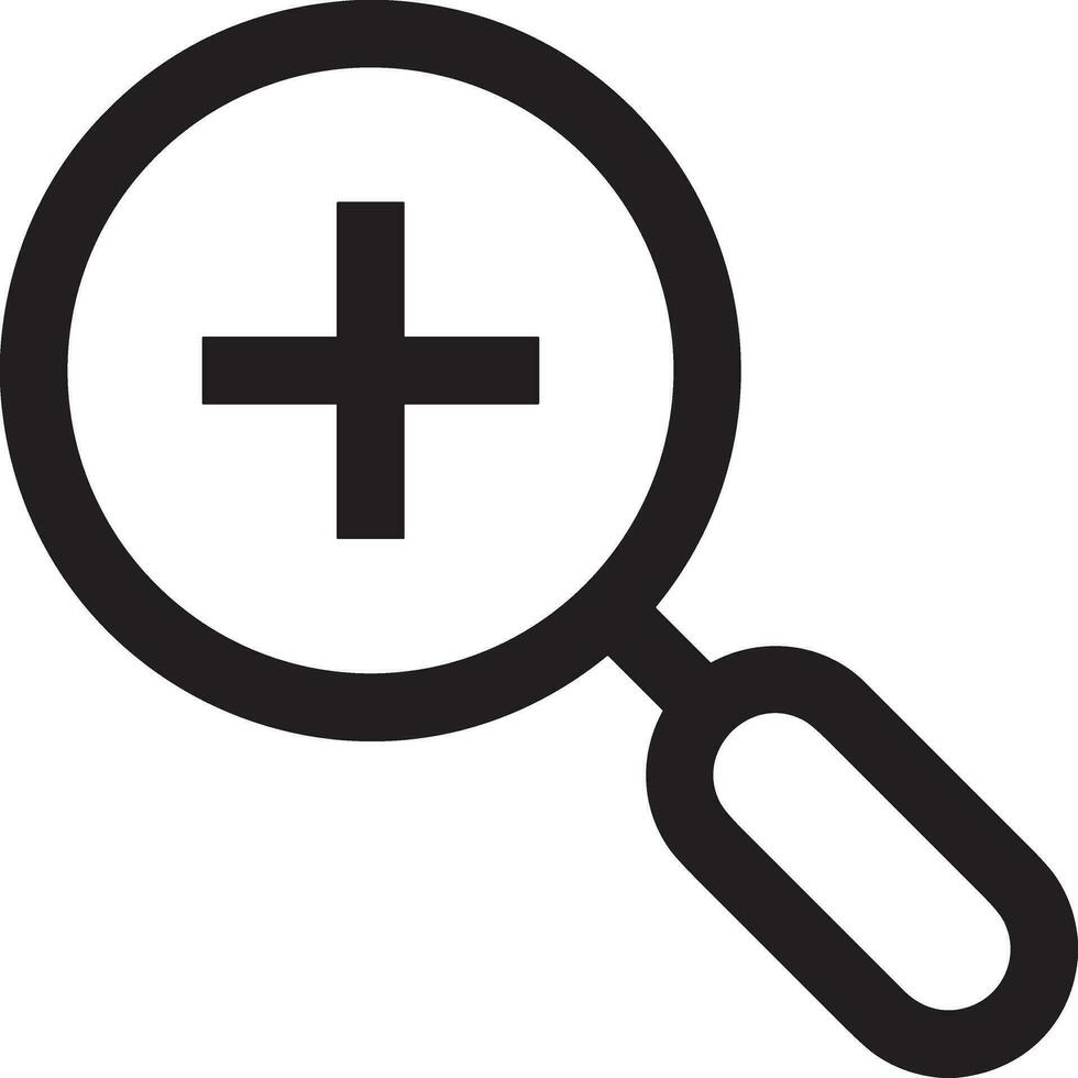 Zoom find icon symbol image vector. Illustration of the search lens design image vector