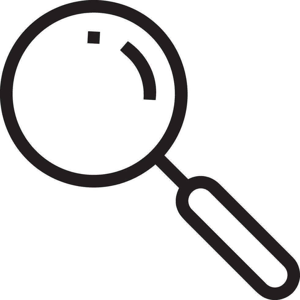 Zoom find icon symbol image vector. Illustration of the search lens design image vector