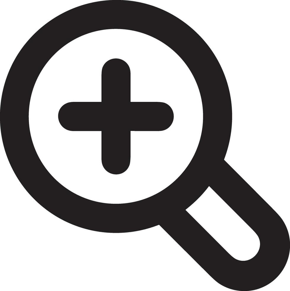 Zoom find icon symbol image vector. Illustration of the search lens design image vector