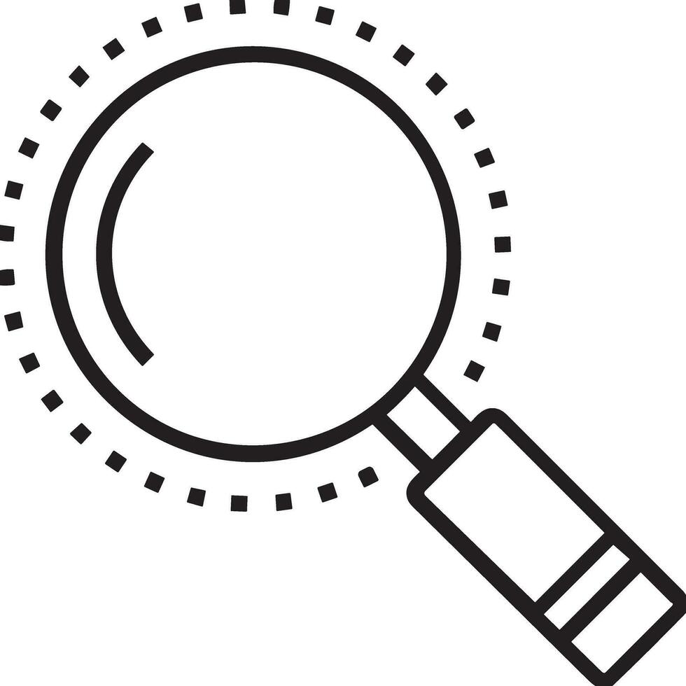 Zoom find icon symbol image vector. Illustration of the search lens design image vector