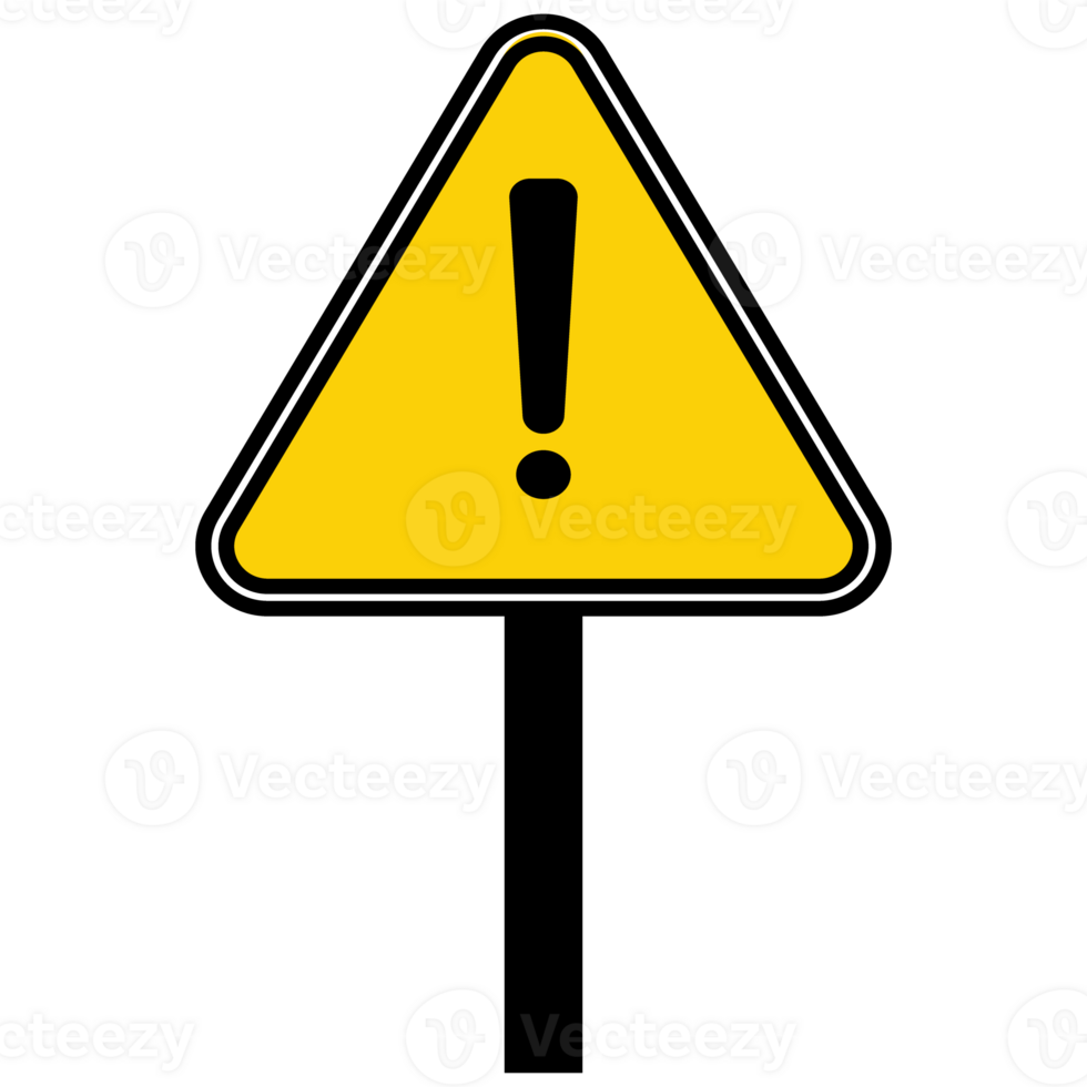 nero linea esclamazione marchio nel triangolo simbolo icona isolato su bianca sfondo. rischio avvertimento cartello, attento, Attenzione, Pericolo avvertimento cartello. vettore illustrazione png