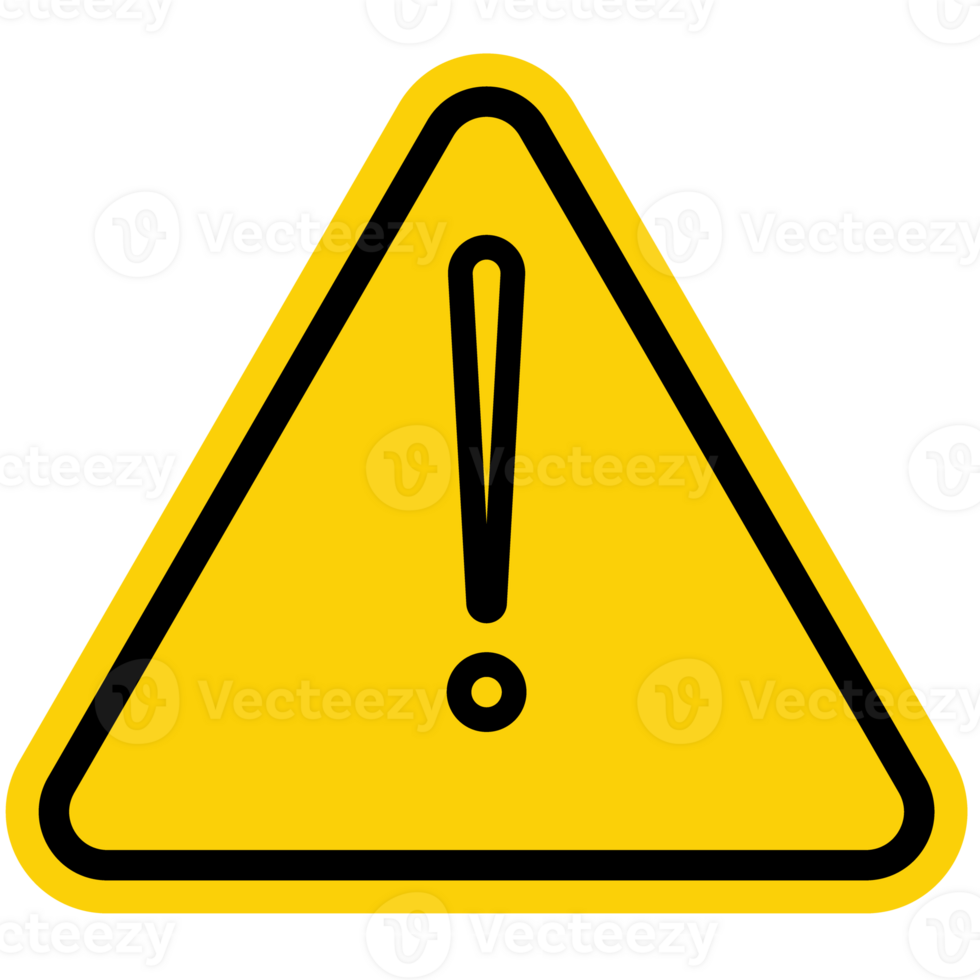 Black line Exclamation mark in triangle symbol icon isolated on white background. Hazard warning sign, careful, attention, danger warning sign. Vector Illustration png