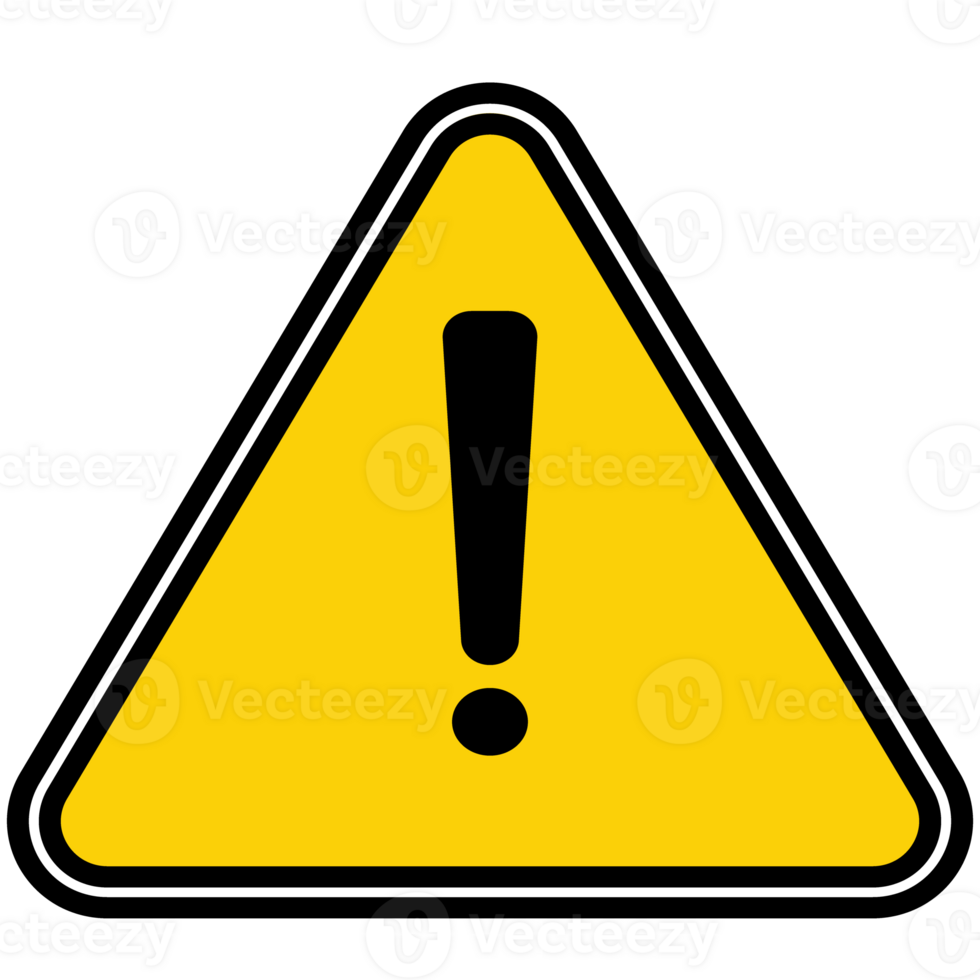 Black line Exclamation mark in triangle symbol icon isolated on white background. Hazard warning sign, careful, attention, danger warning sign. Vector Illustration png