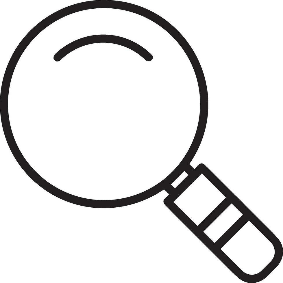 Zoom find icon symbol image vector. Illustration of the search lens design image vector