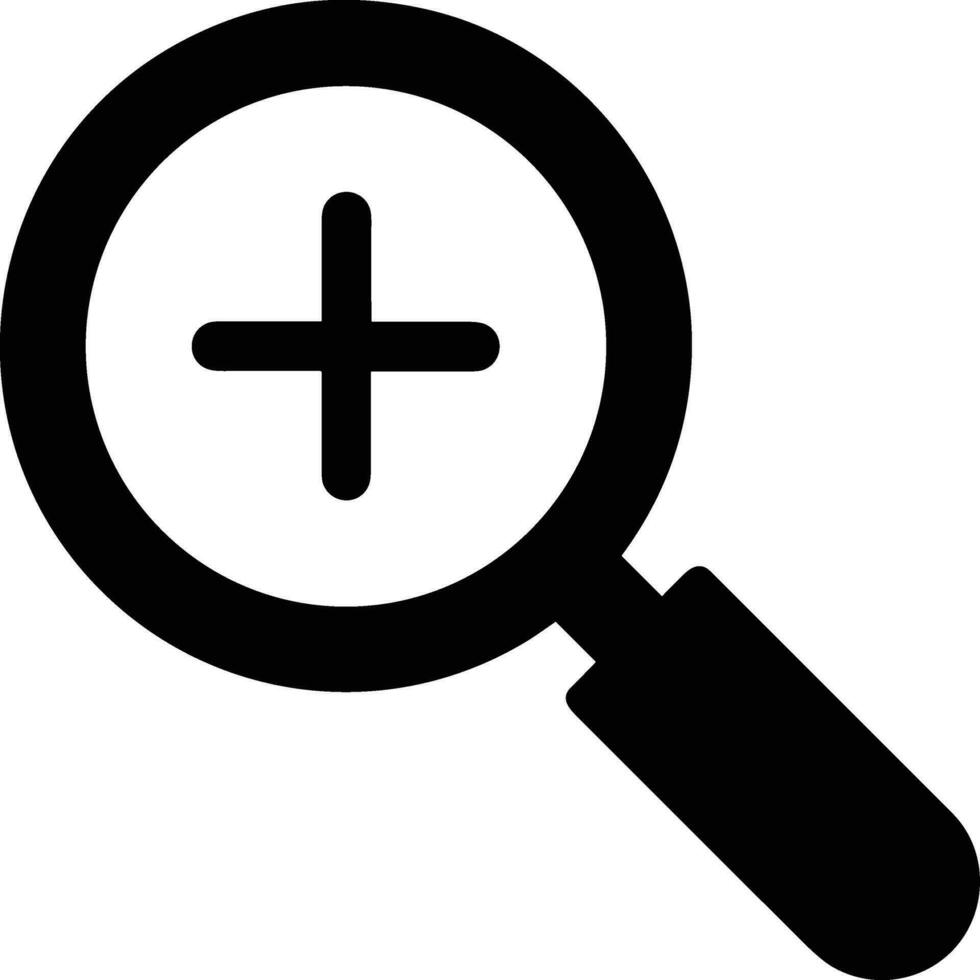 Zoom find icon symbol image vector. Illustration of the search lens design image vector