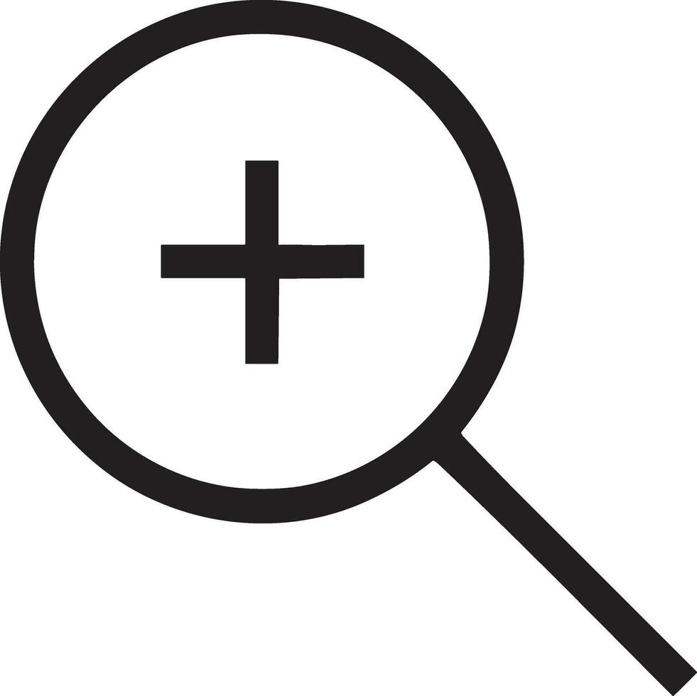 Zoom find icon symbol image vector. Illustration of the search lens design image vector