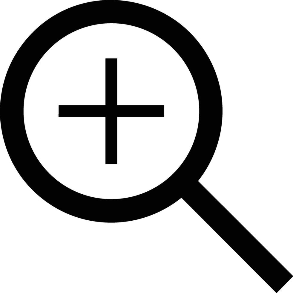 Zoom find icon symbol image vector. Illustration of the search lens design image vector