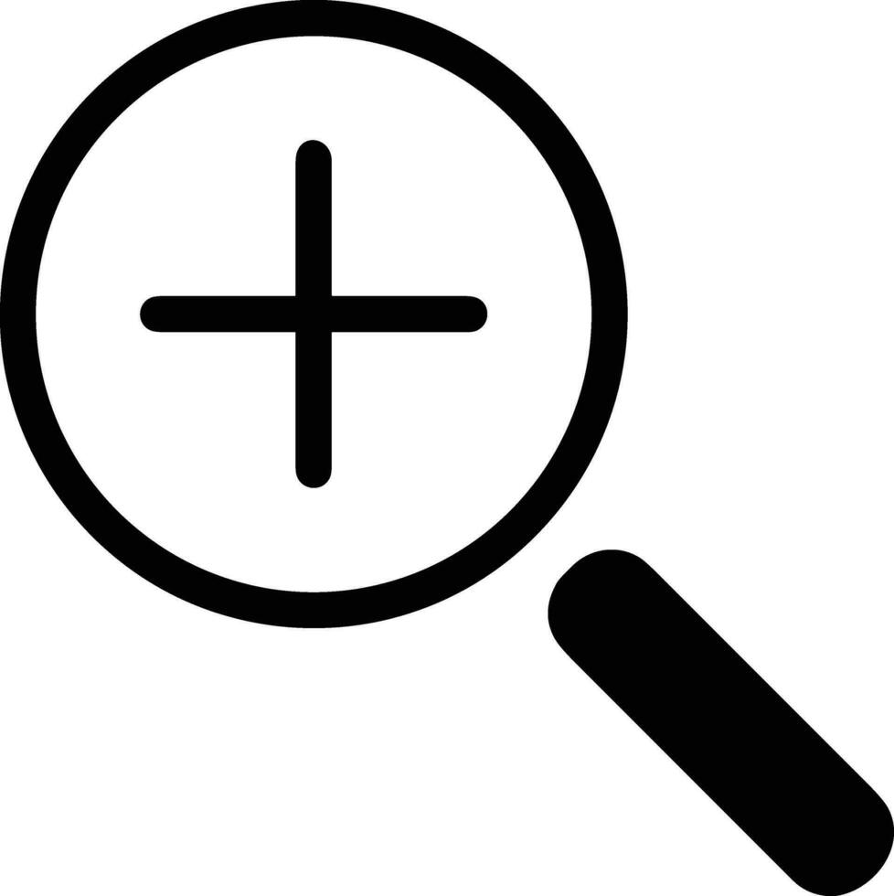 Zoom find icon symbol image vector. Illustration of the search lens design image vector