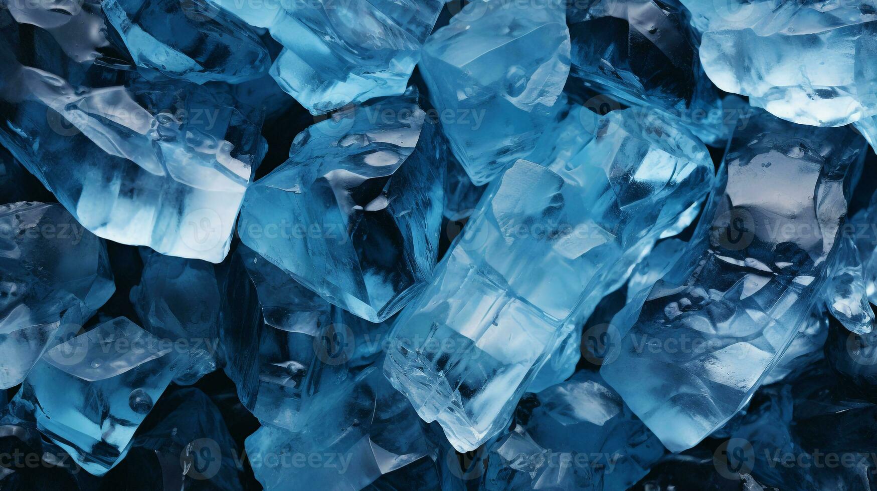 Fresh ice cube background ai photo