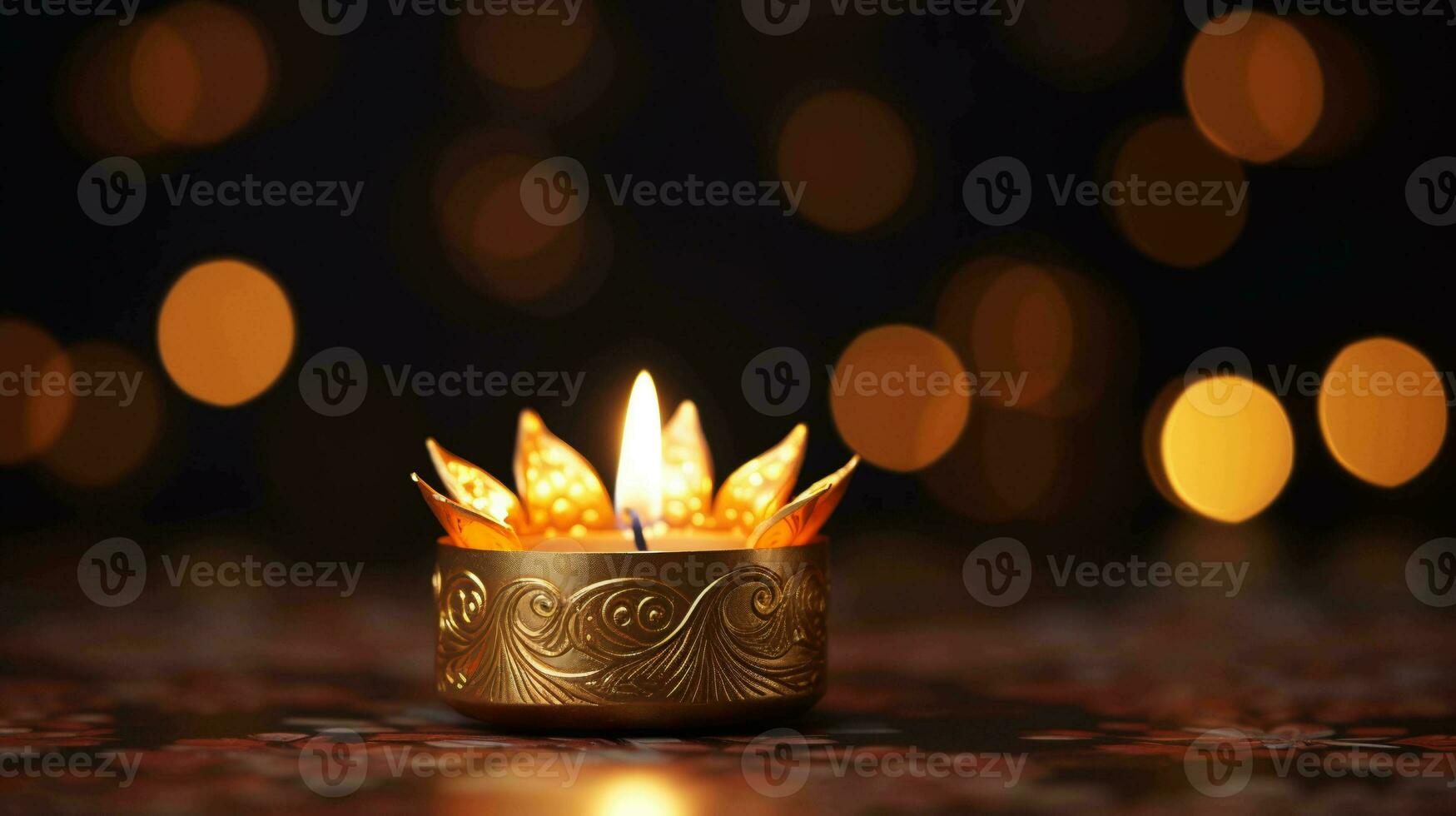 3D Diwali Candle. Elegance in Simplicity photo