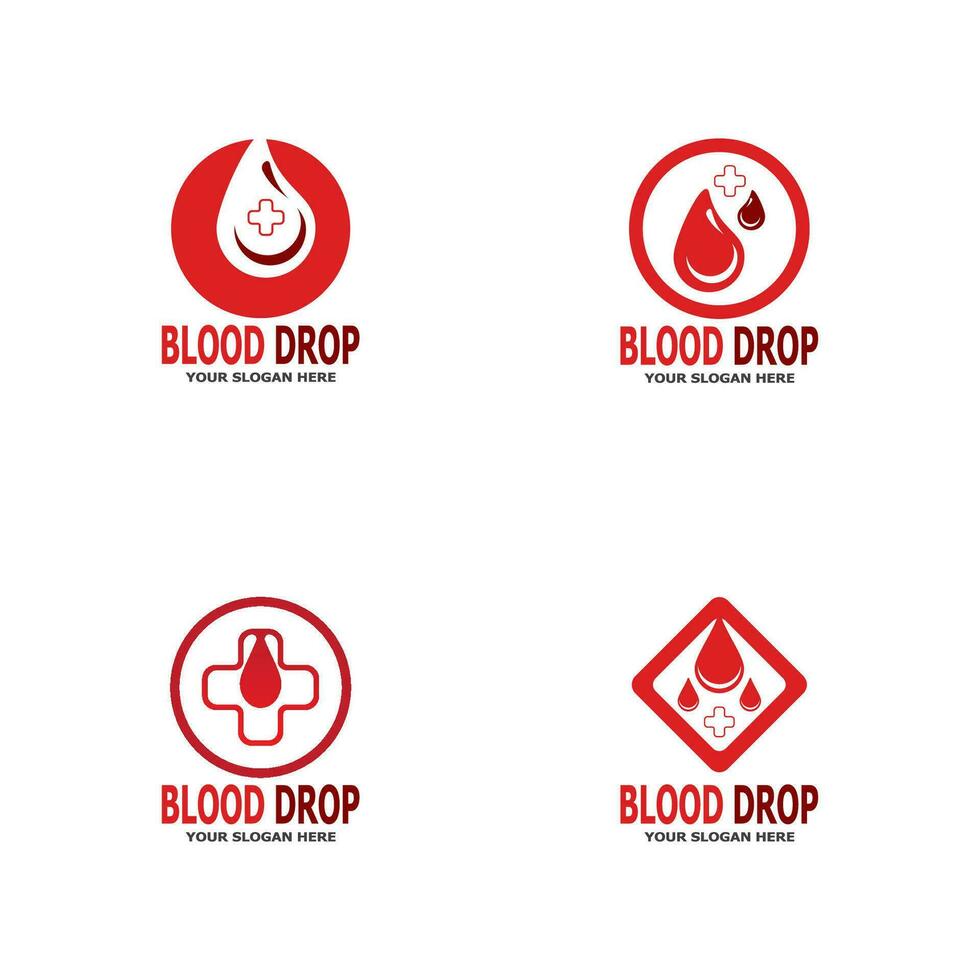 Blood drop heath logo vector template