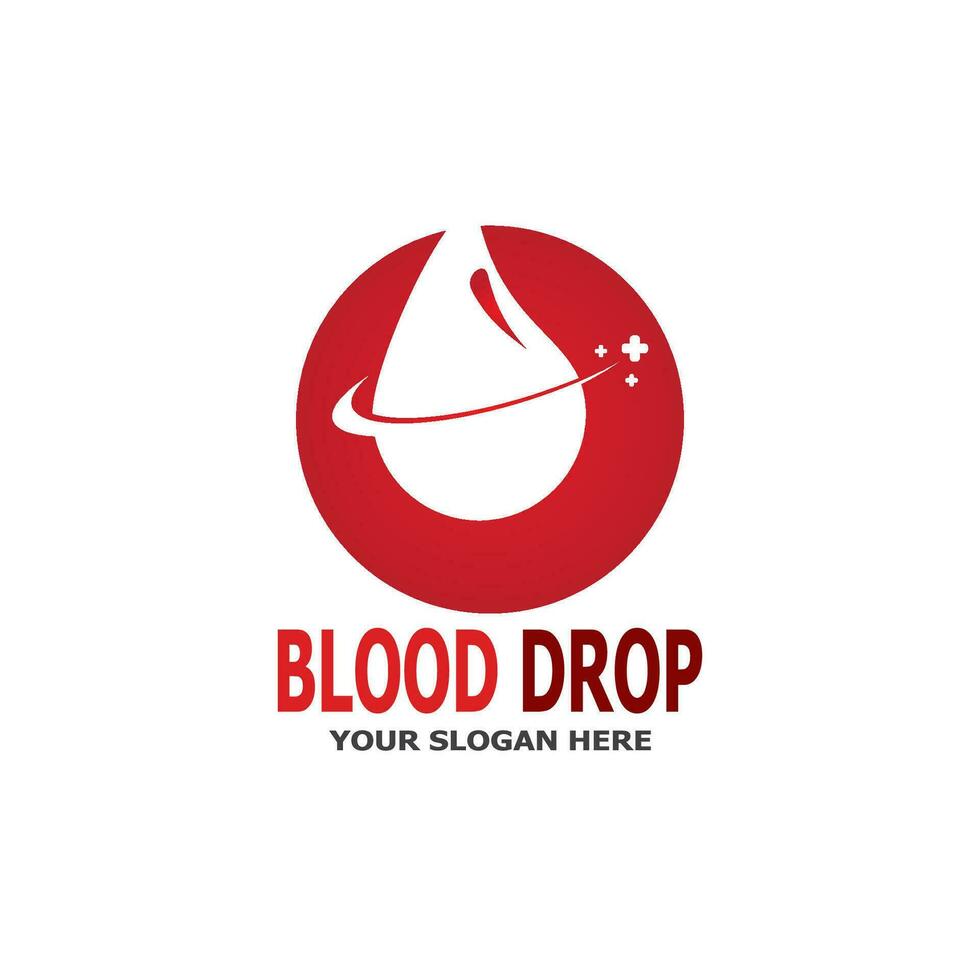 Blood drop heath logo vector template