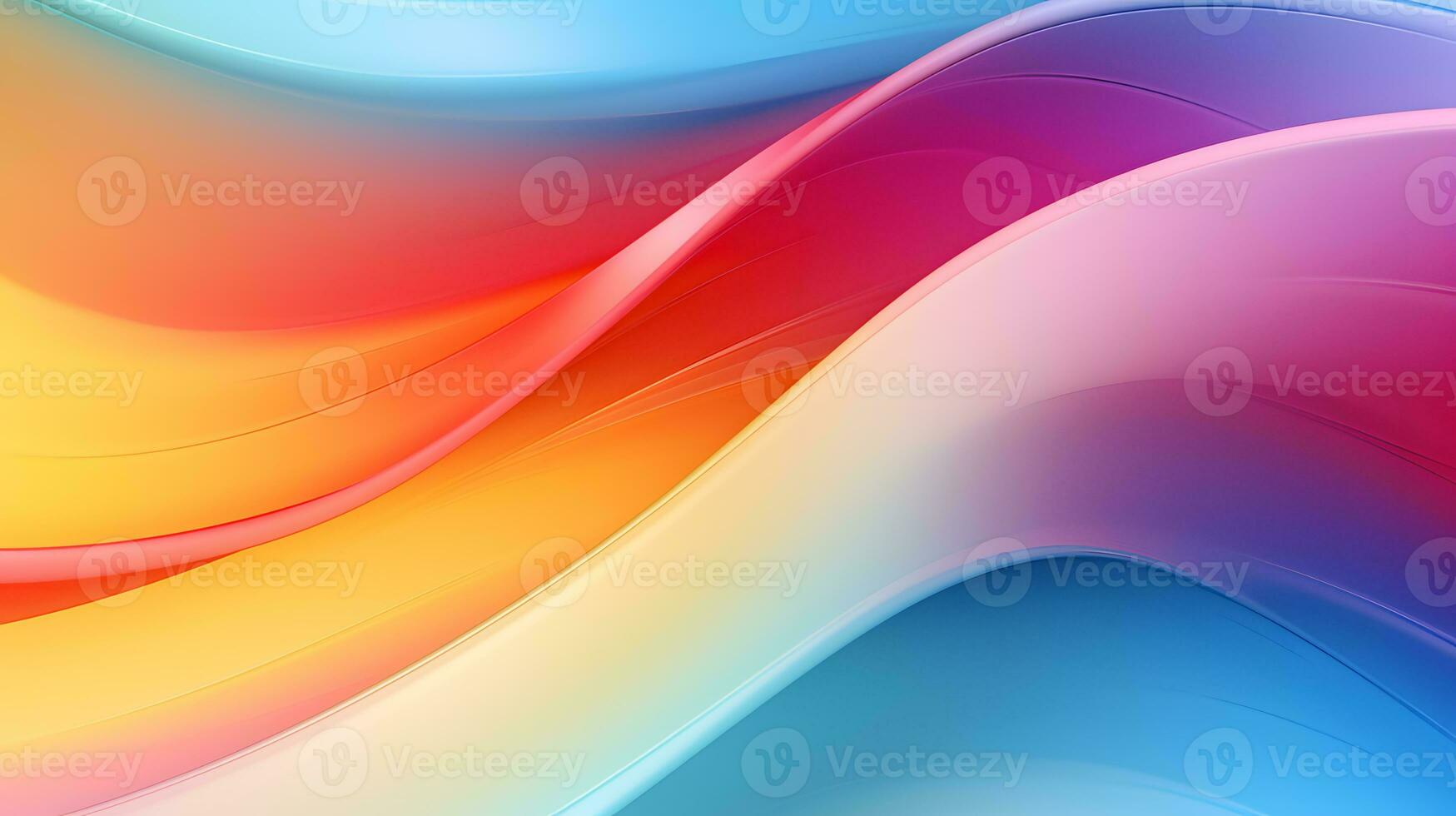 Colorful Gradient Curves in Closeup Abstract AI Generative photo