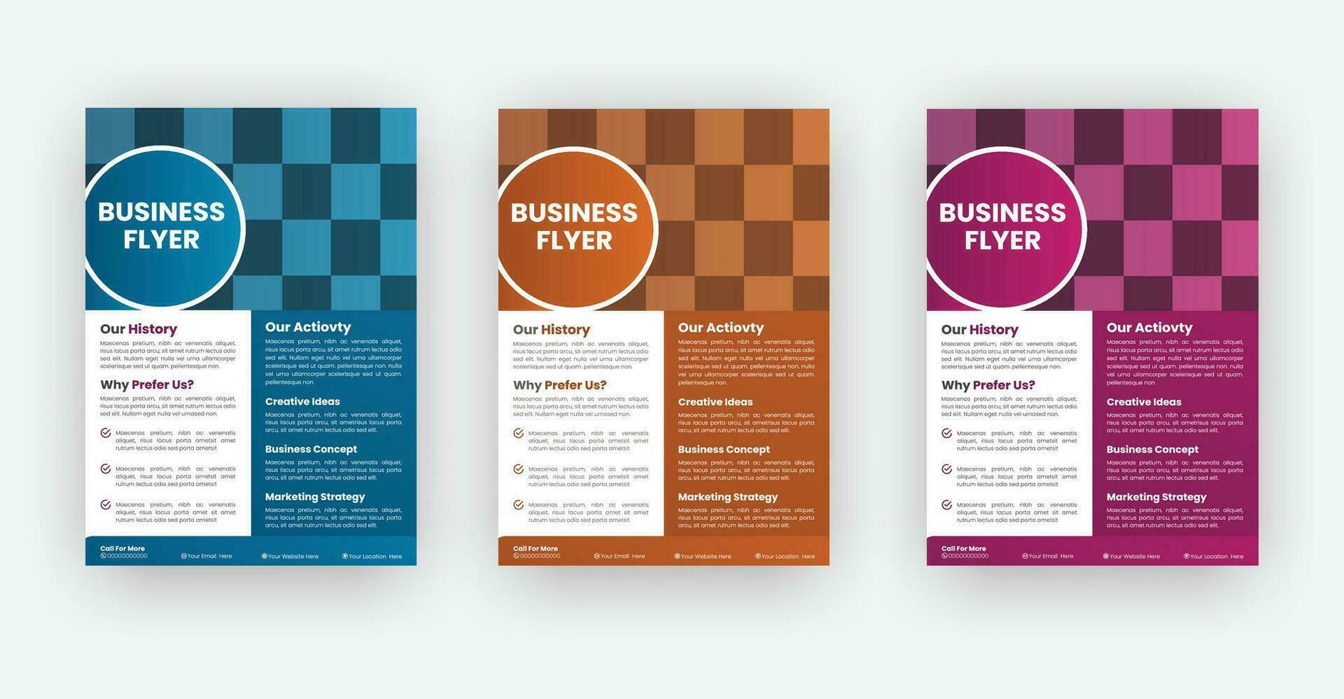 Business brochure flyer design a4 template. vector