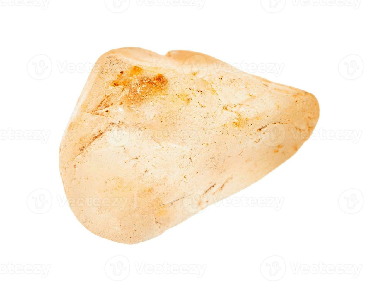 tumbled Topaz gemstone isolated on white photo