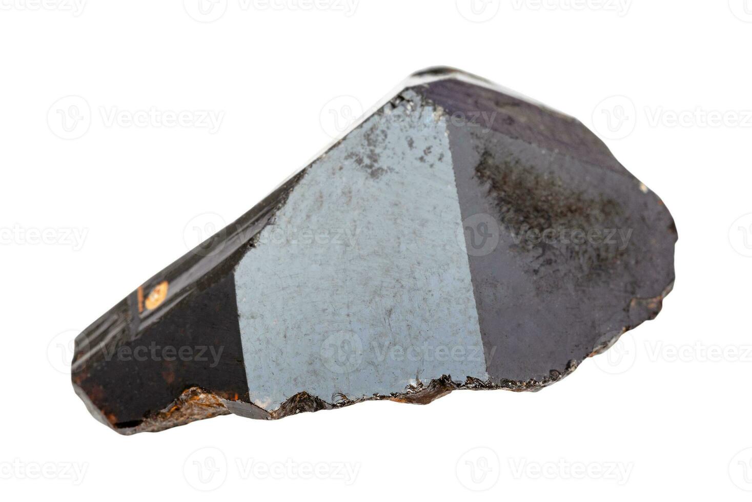 raw crystal of Cassiterite tin ore isolated photo
