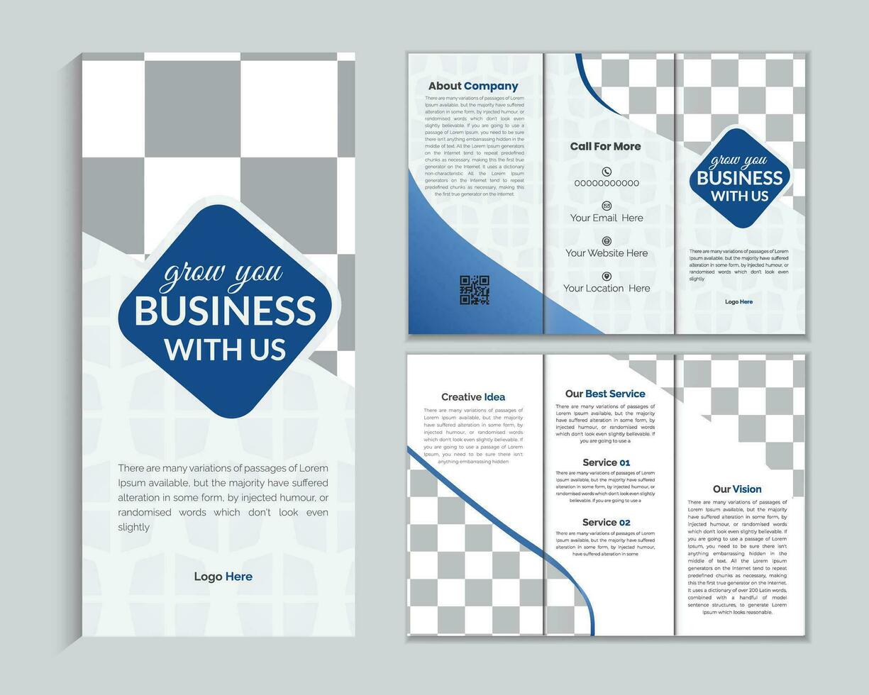 Trifold vector brochure template design