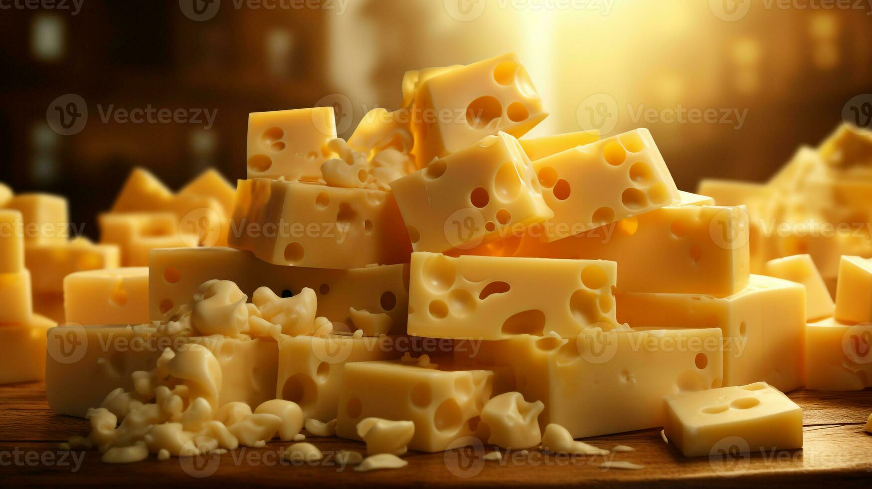 delicious yellow cheese food ai photo