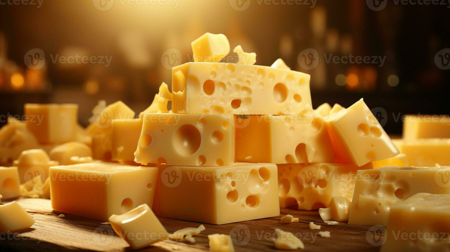 delicious yellow cheese food ai photo