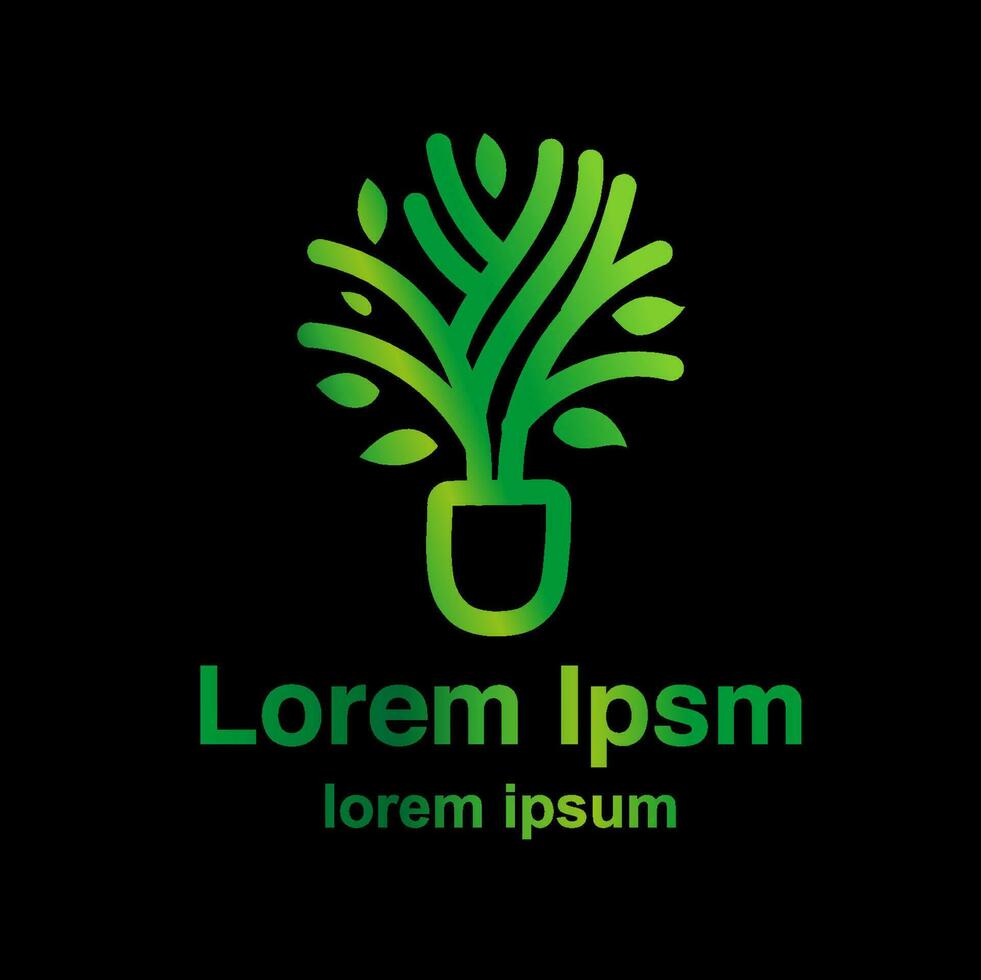 Tree plant green image logo. vector illustration