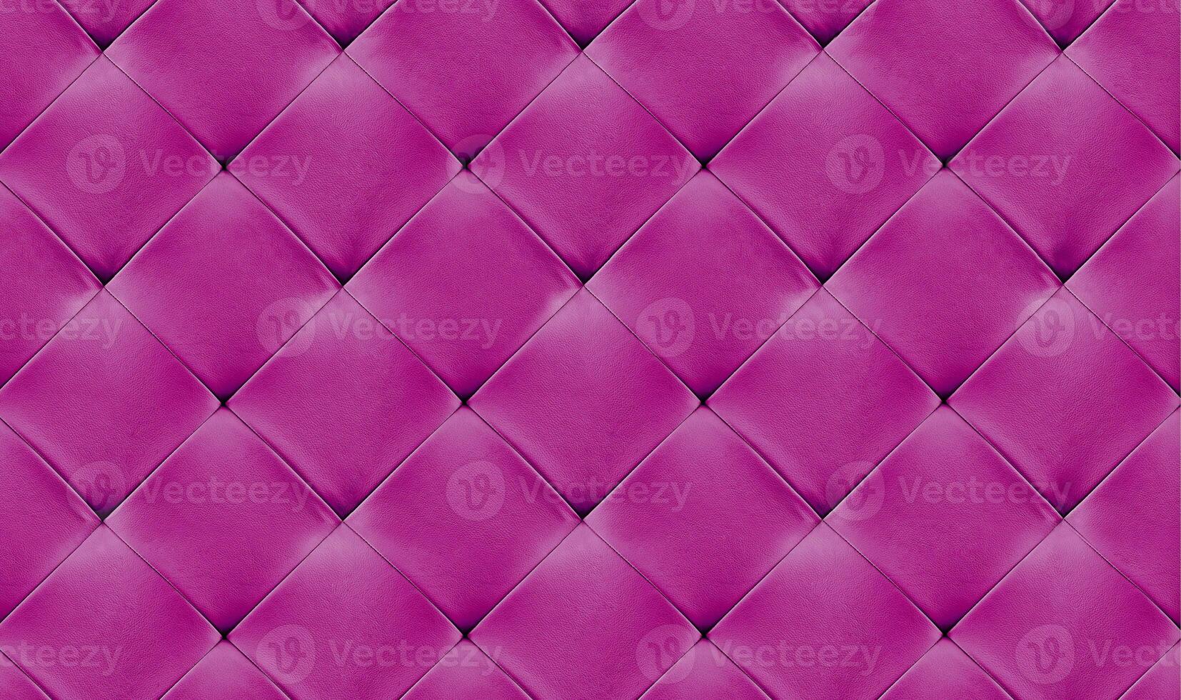 Purple natural leather background, classic checkered pattern for furniture, wall, headboard photo