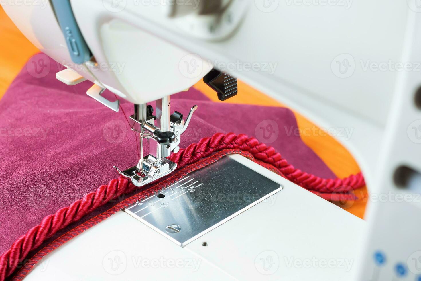 sewing machine and decorative cord photo