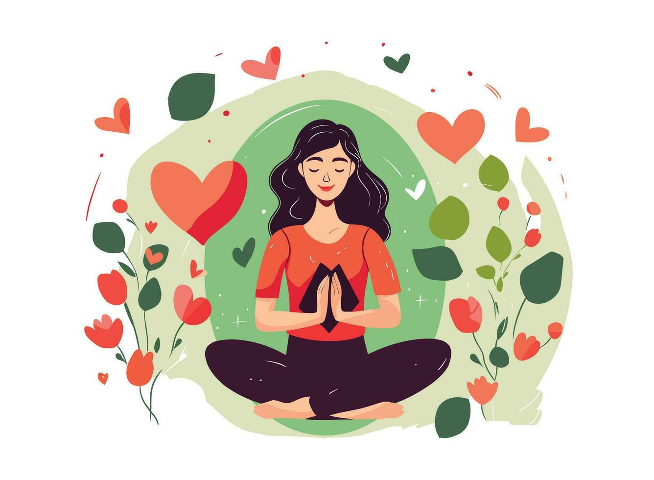 Healthy life balance illustration vector