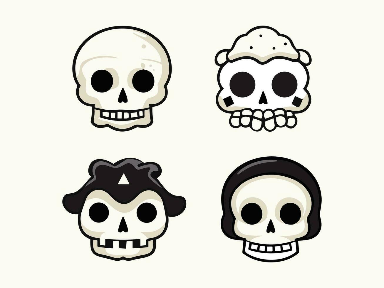 ilustración de calavera espeluznante vector