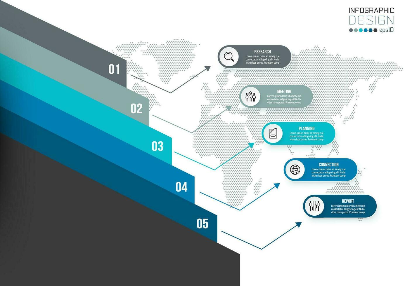 Infographic template business concept with diagram. vector