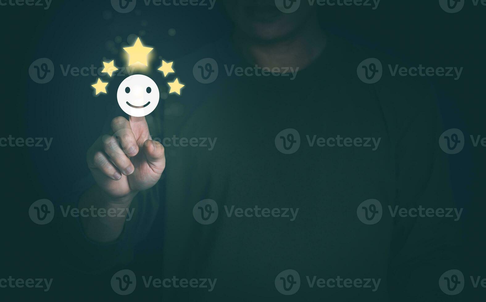 Customer services best excellent business rating experience. Satisfaction survey concept. user gives ratings to service experience on the online application, online marketing, and business processes. photo