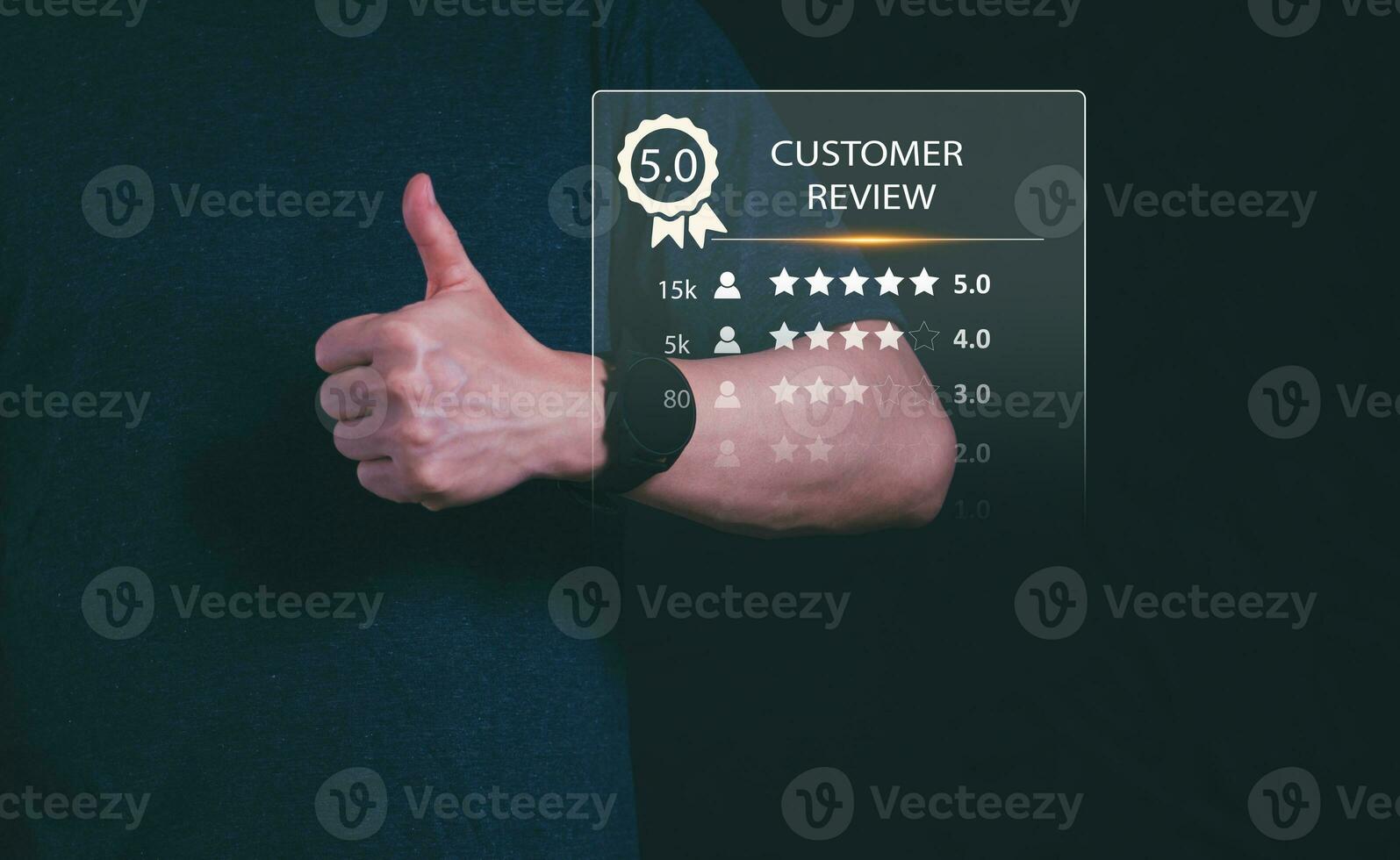 Customer services best excellent business rating experience. Satisfaction survey concept. user gives ratings to service experience on the online application, online marketing, and business processes. photo