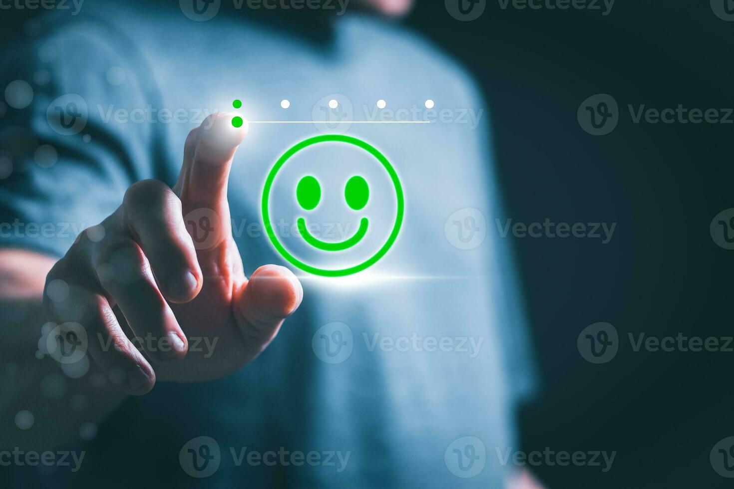 Customer services best excellent business rating experience. Satisfaction survey concept. user gives ratings to service experience on the online application, online marketing, and business processes. photo