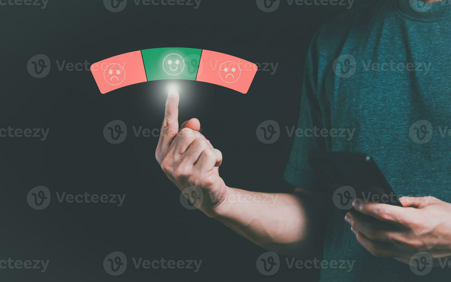 Customer services best excellent business rating experience. Satisfaction survey concept. user gives ratings to service experience on the online application, online marketing, and business processes. photo