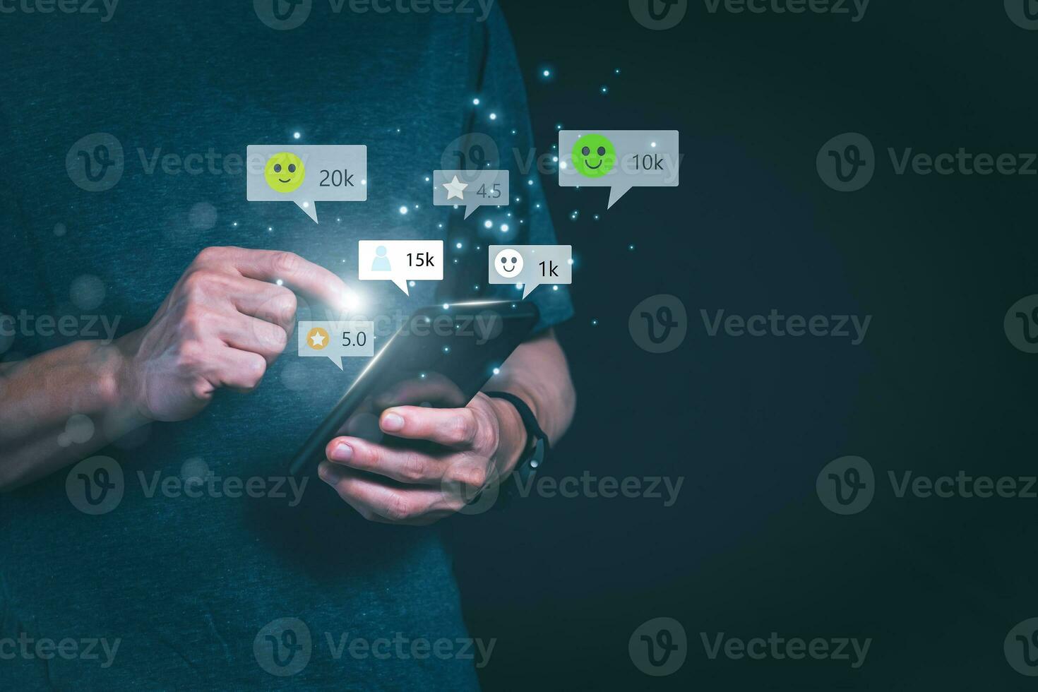 Customer services best excellent business rating experience. Satisfaction survey concept. user gives ratings to service experience on the online application, online marketing, and business processes. photo