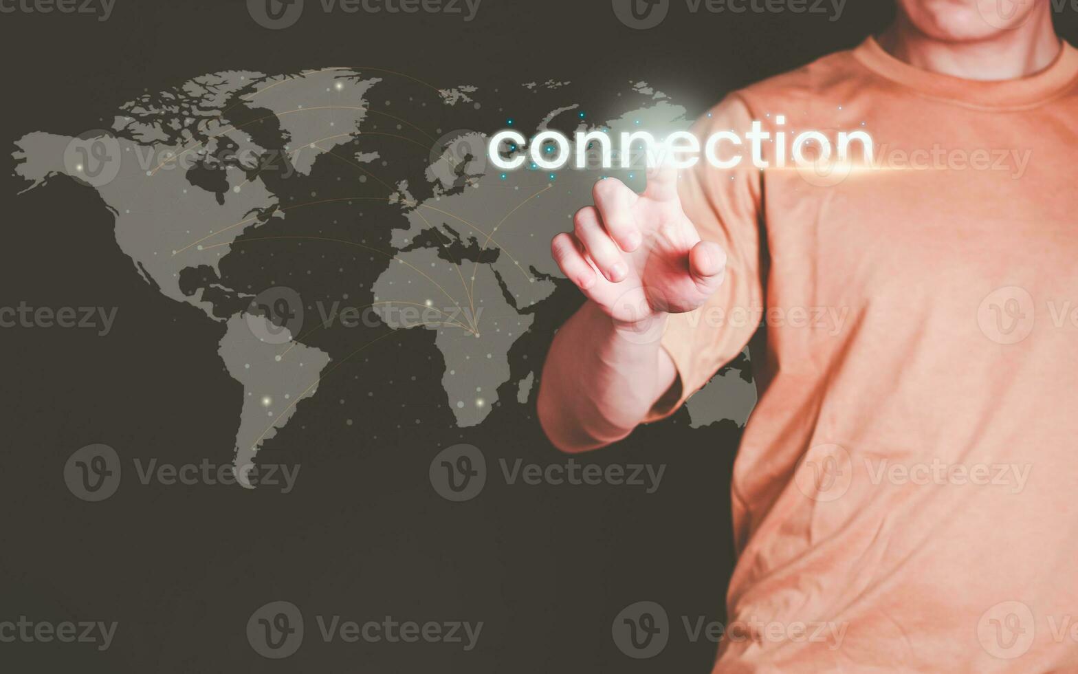 Planning and strategy, stock market, business growth, progress or successful concept, businessman or trader showing data connection, investing in stock market trading or digital assets photo