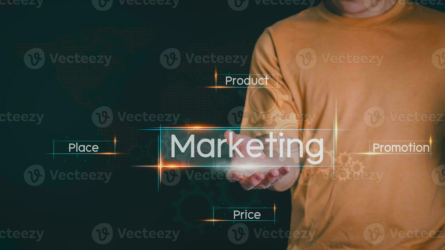 Businessmen using smartphones are showing the growth of online marketing With internet technology, the concept of global data connection with technology Internet, data search, and business processes. photo