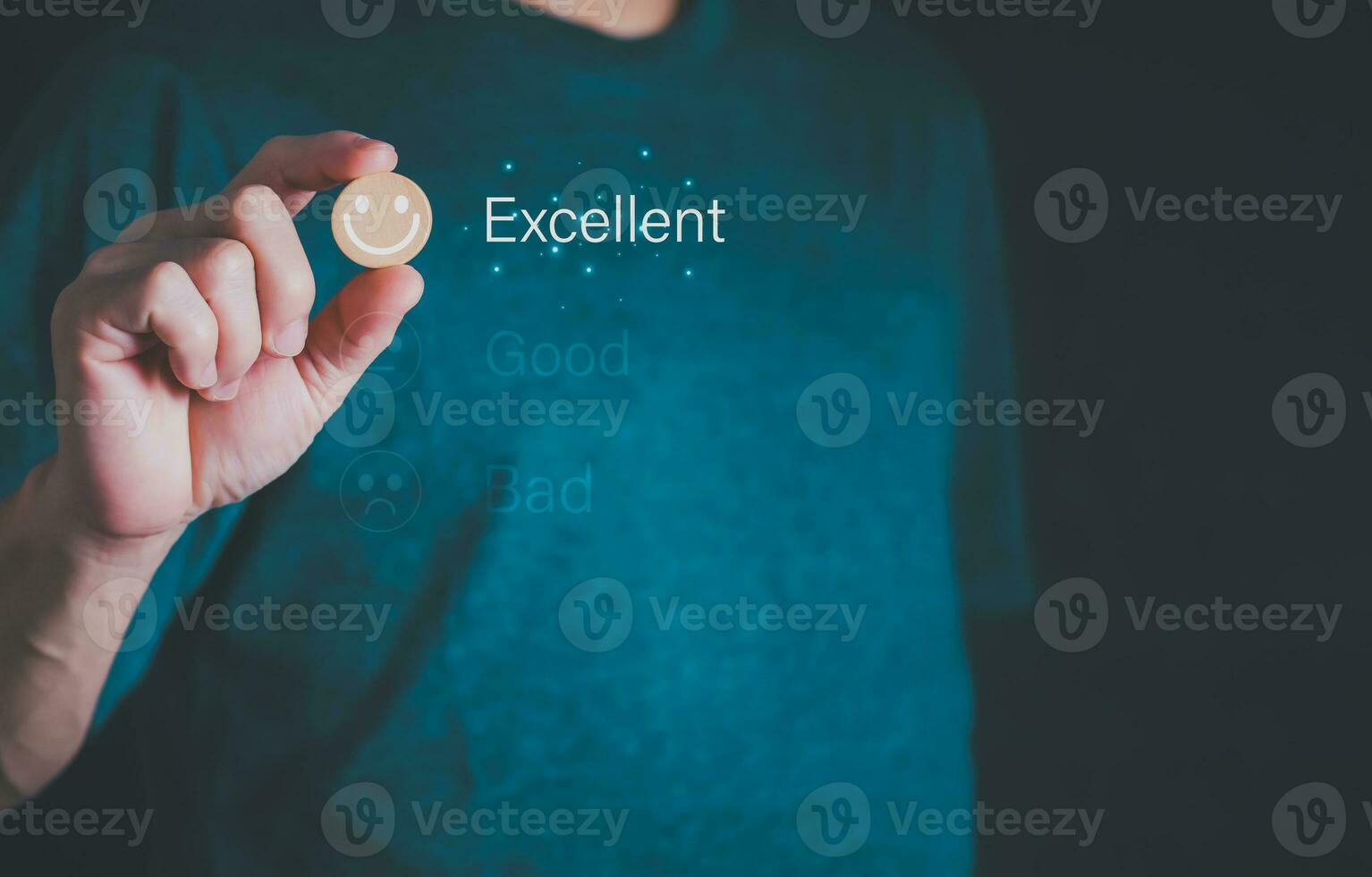 Customer services best excellent business rating experience. Satisfaction survey concept. user gives ratings to service experience on the online application, online marketing, and business processes. photo