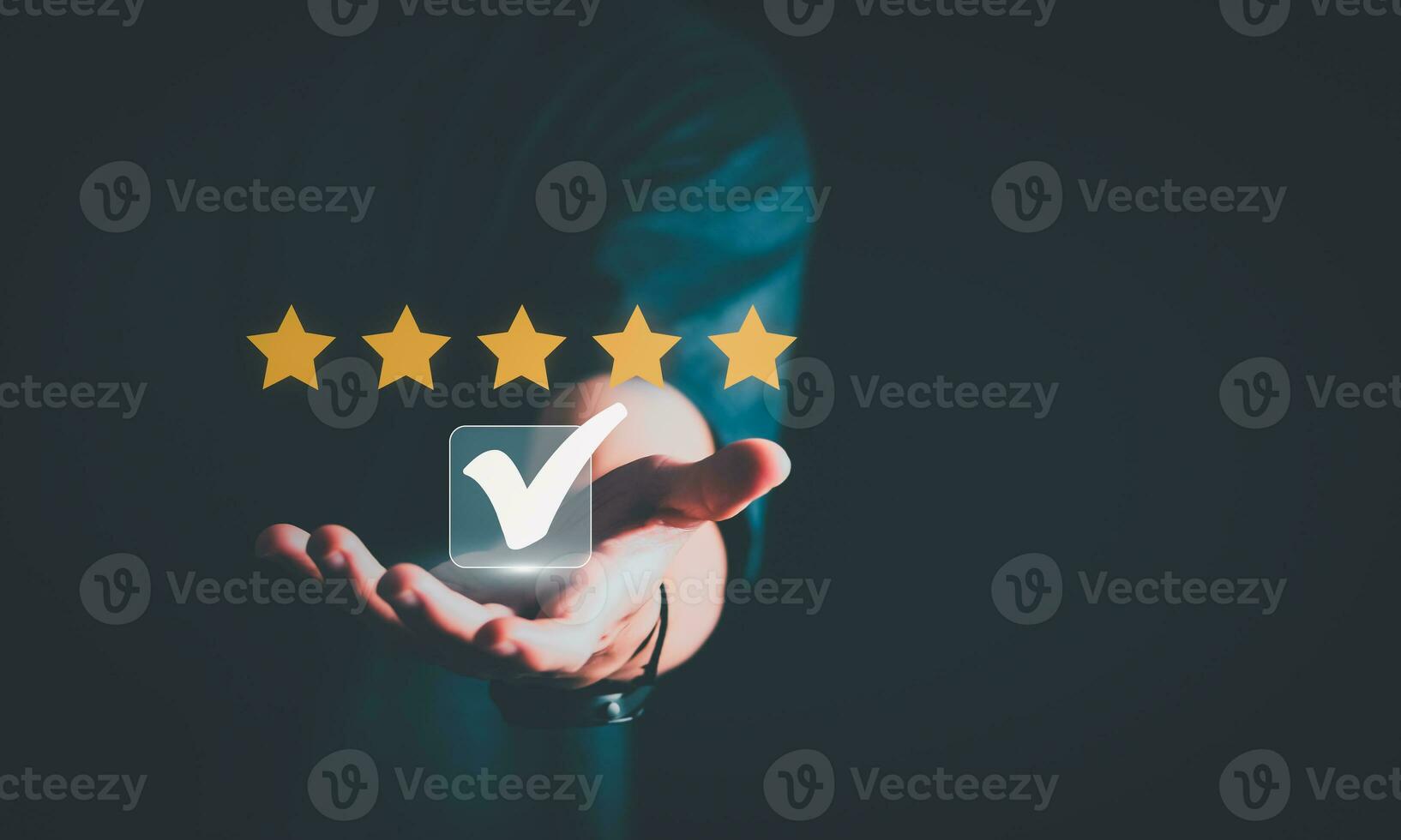 Customer services best excellent business rating experience. Satisfaction survey concept. user gives ratings to service experience on the online application, online marketing, and business processes. photo