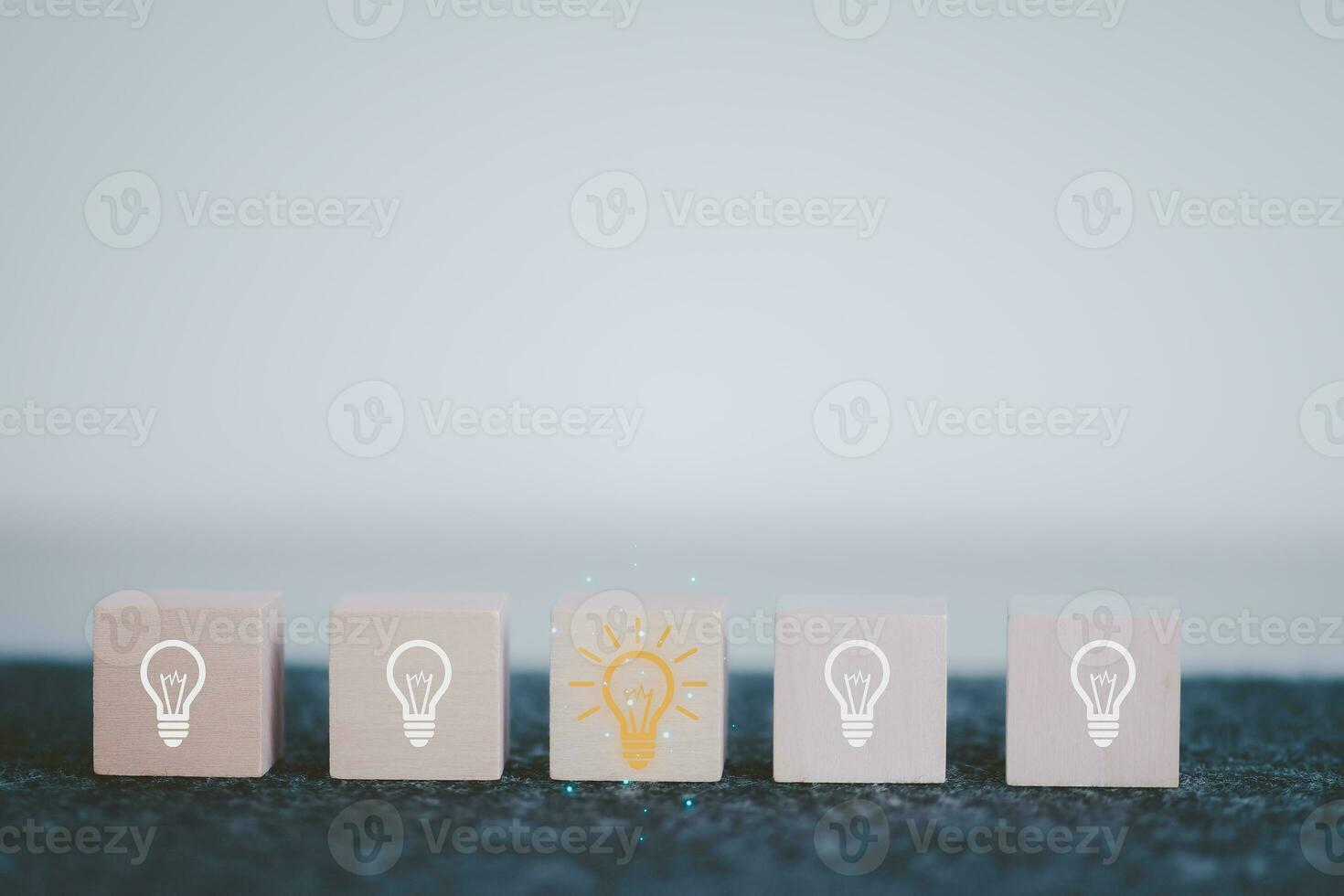 planificación y estrategia, flujo de trabajo, negocio crecimiento, Progreso o éxito concepto, embaldosado de de madera bloques a espectáculo flujo de trabajo, negocio proceso, datos analítica concepto foto