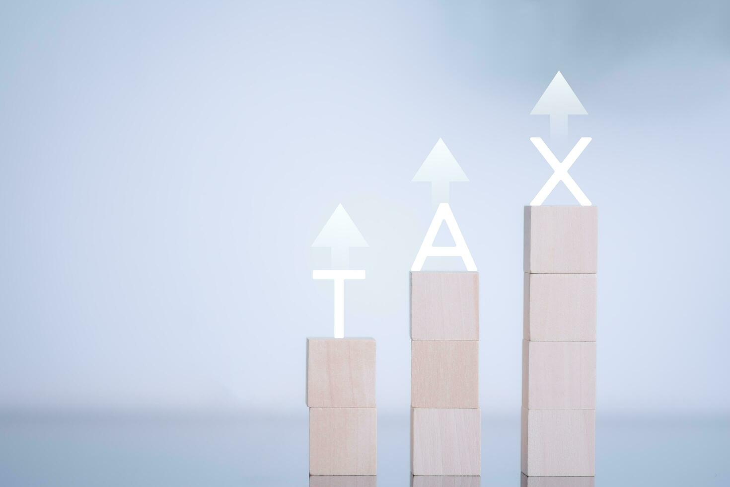 financial research government tax and calculation tax return concept Businessman showing holographic tax on hand Online tax return form filling concept for payment, online marketing, business process. photo
