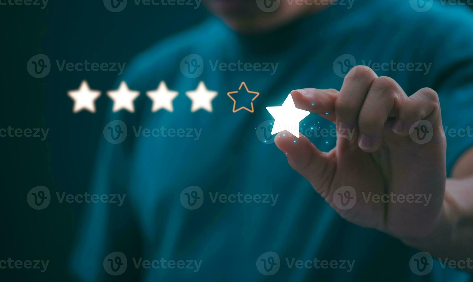 Customer services best excellent business rating experience. Satisfaction survey concept. user gives ratings to service experience on the online application, online marketing, and business processes. photo