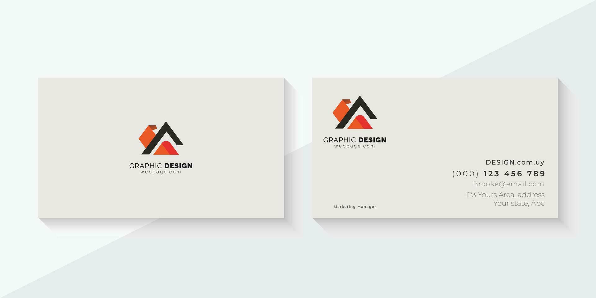 Modern Office Business Card Simple and Clean Design Template vector