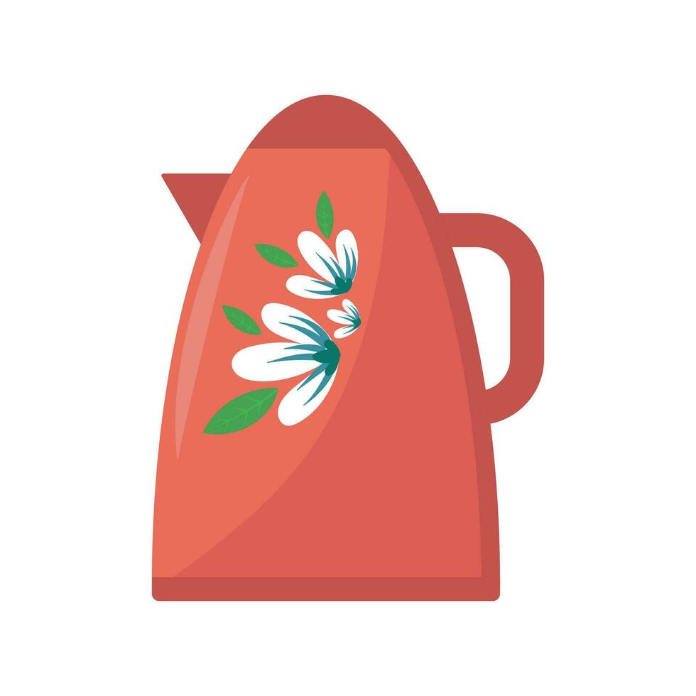 Electric kettle isolated on a white background. vector