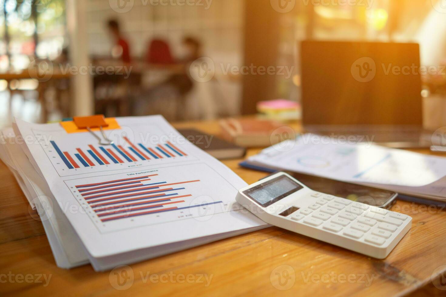 stack of documents on secretary desk were prepared It is legal document for real estate buyers to be used as evidence of possession. stacked papers were placed on the table awaiting examination. photo