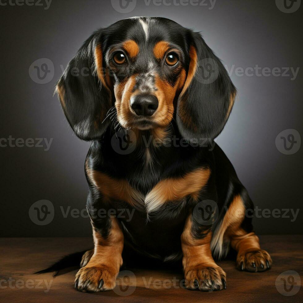 Cute basset hound dog photo