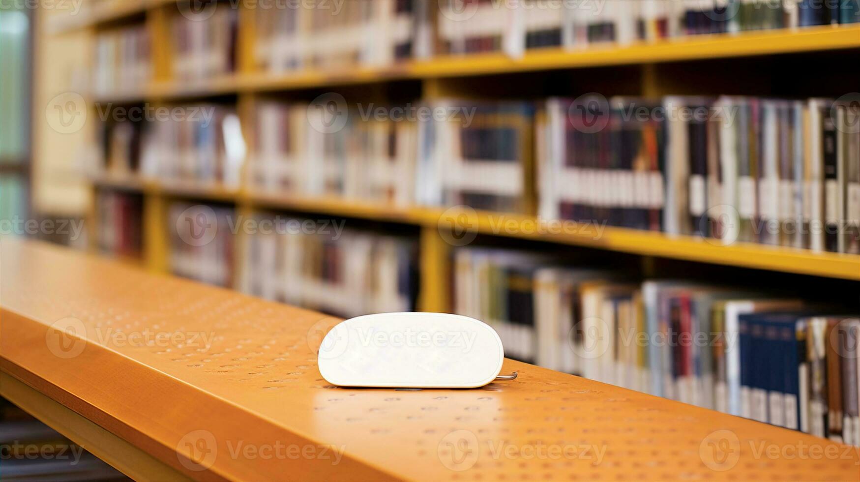 A public library offering braille books and audiobooks, ensuring reading inclusivity for the visually impaired. Generative AI photo