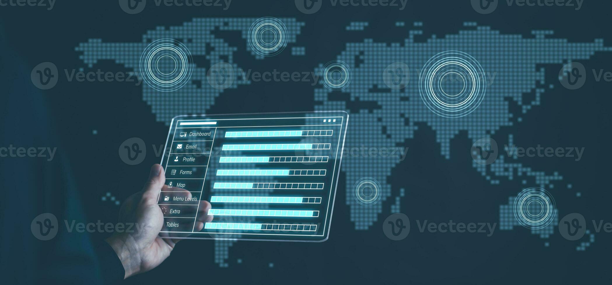 Fast internet connection speed test connection with Metaverse concept, network technology, Man using smartphone with Internet high speed by smartphone 5G quality, speed optimization. photo