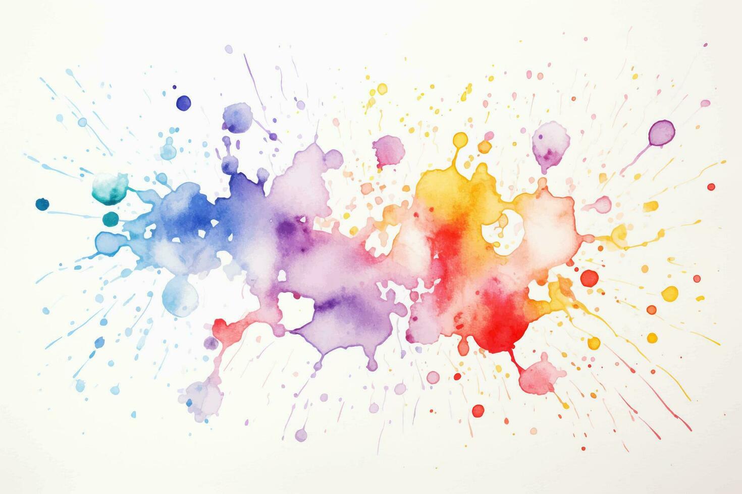 Watercolor abstract splash, spray. Color painting vector texture. Colorful background.