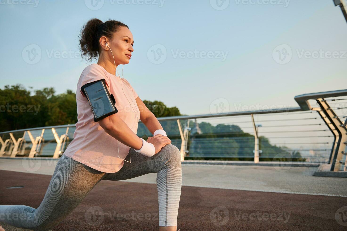 Jogging in the afternoon in the city. Runner trainer in fitness